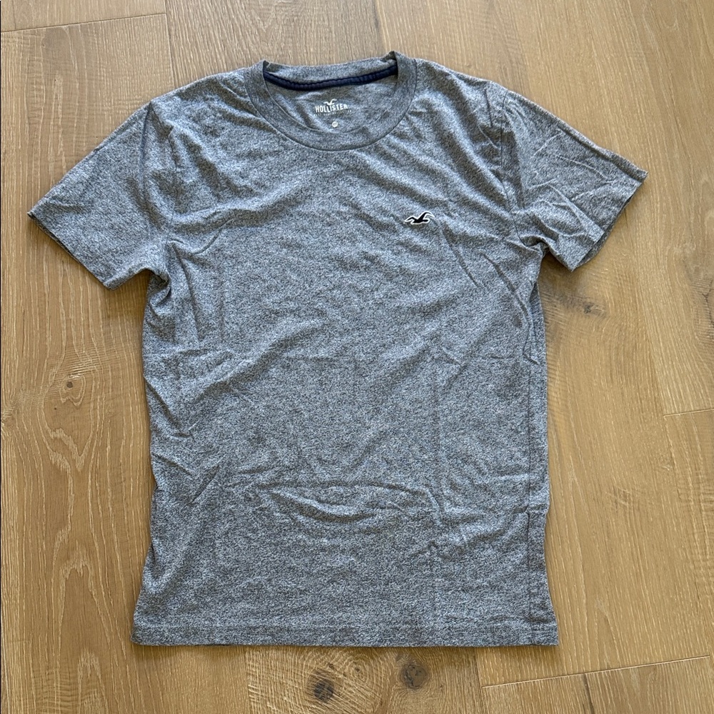 Gray Crew Neck Hollister T-Shirt